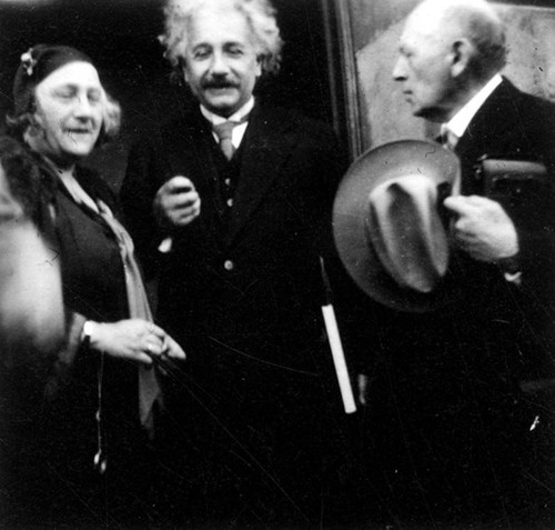 Einstein with a friend
