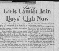 Girls cannot join Boys' Club now