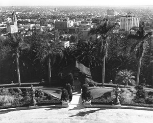 A view of Hollywood looking southeast from the Japanese gardens