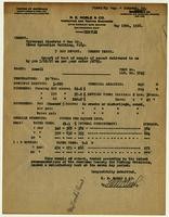 7 Day Report, Cement Tests, May 19, 1916