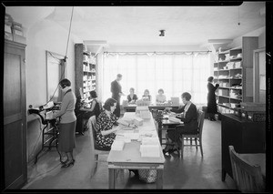 Offices in Harris building, Vocational Training Institute, Southern California, 1932
