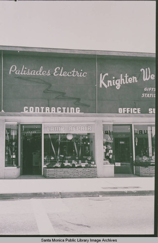 Palisades Electric Company storefront in Pacific Palisades, Calif