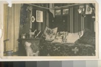 Corner of living room, Bully Hill bungalow. Couples had bungalows, bachelors lived in one big bldg. with chinese [sic] chef