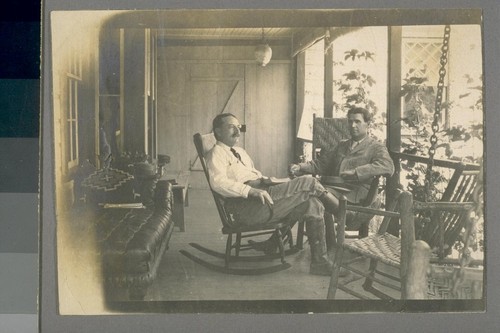 Two mine officials. In white shirt: Mr. Delamar, owner of the smelter for whom adjacent town was named