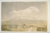 [No.] 269. [View of unidentified town, with mountain in distance.]