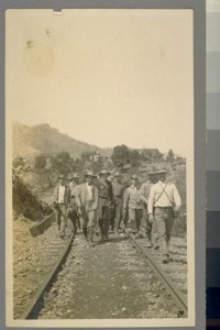 Ditto [cf. 45]. Just before starting for Tunnel 3. Lawrence May front center. [No.] 3