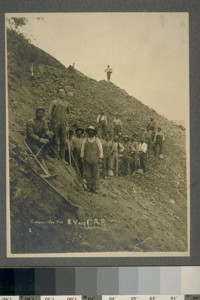 Grading for the S.V. and E.R.R [Sacramento Valley and Eastern Railroad]. [No.] 2. [Photograph by Gates and Hogle.]