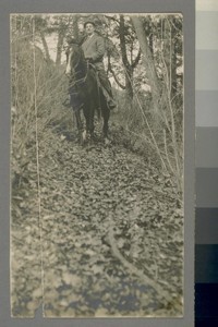 [Unidentified man on horse.]