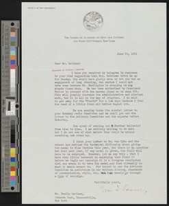 Grace Davis Vanamee, letter, 1931-06-23, to Hamlin Garland