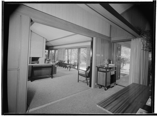 Pace Setter House of 1955. Living room and Dining room