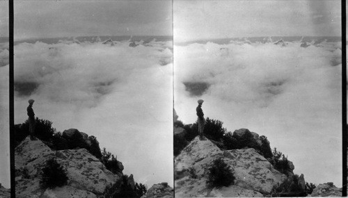 From Bright Angel Pt. (at north rim) looking N.E. toward Natchi Point. NG Box 37-18 [1 of 220 similar Grand Canyon - Landscapes images]