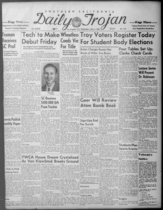 Daily Trojan, Vol. 37, No. 118, May 01, 1946