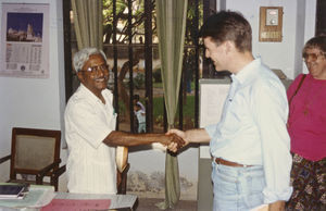 Area Secretary Jørgen Skov Sørensen and Rev. Karen Berntsen visiting Arcot, South India, 1994