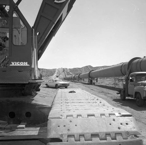 Second Los Angeles Aqueduct construction north of Mojave, California