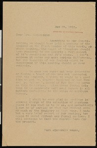 Hamlin Garland, letter, 1912-05-15, to Edith Rockefeller McCormick