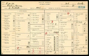 WPA household census for 445 SO FICKETT, Los Angeles