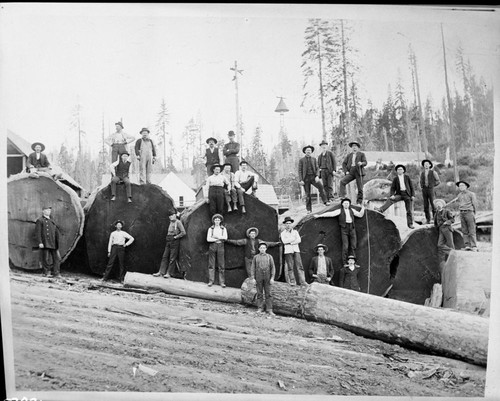 Converse Basin, Logging, Group at the mill. Misc. Groups
