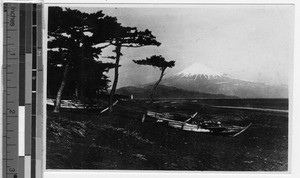 Fuji from side Miho, Japan, ca. 1920-1940