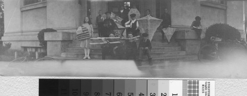 The Kite Tournament - Children on the Steps of Carnegie Library, 129 2nd Avenue