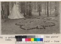 A prize decoration scheme at the girls' camp. Stanislaus 4-H Club. W. Metcalf. June 1931