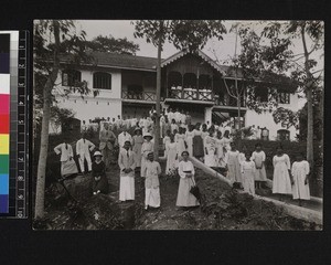 Group portrait of staff and students, Sri Lanka, ca. 1920-1921