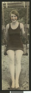 Sarah Ammon in a bathing costume, 1926