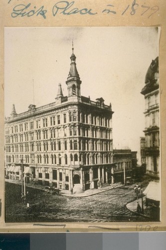 The St. Ann's Building. N.W. cor. Powell & Eddy St. in 1889