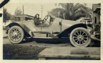 Young woman in automobile