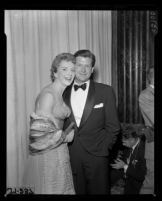 Deborah Kerr and Tony Bartley, Academy Awards, Los Angeles, 1957