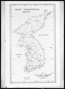 Major transportation routes in Korea (map)