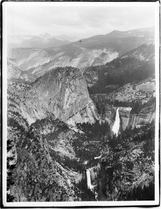 Vernal Falls and Nevada Falls from Glacier Point in Yosemite National Park, California, 1901