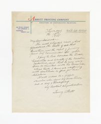 Letter from Jimmy Abbott to Isidore B. Dockweiler