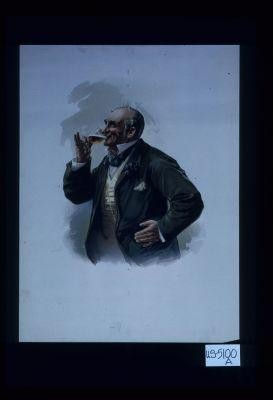 Poster depicting a man drinking beer