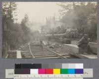 Another view of #980, showing end of car. Boyles Camp. Mendocino County. April, 1921