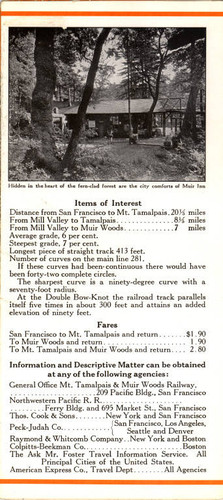 View of the second inn at Muir Woods, built in 1914, from a 1917 brochure, Marin County, California [brochure]