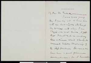 Winston Churchill, letter, 1909-01-07, to Hamlin Garland