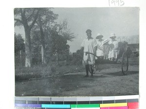 Pousse-pousse in Bethel, Morondava, Madagascar, 1935(?)