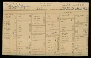 WPA household census for 317 S OLIVE, Los Angeles