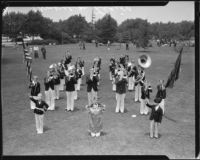 American Legion Band at band competition or review, [1930s?]