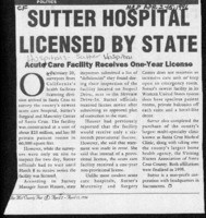 Sutter Hospital Licensed By State