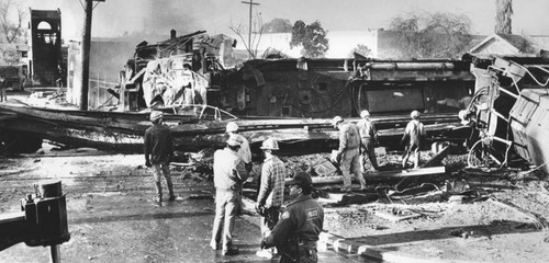 Train derailed, Pico Rivera