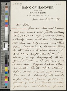 Hamlin Garland, letter, 1899-11-15, to Lorado Taft