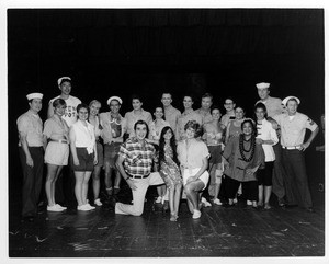 Pat Rocco with cast of South Pacific