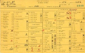WPA household census for 1051 S FLOWER, Los Angeles
