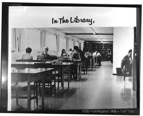 Students in Watt Campus library