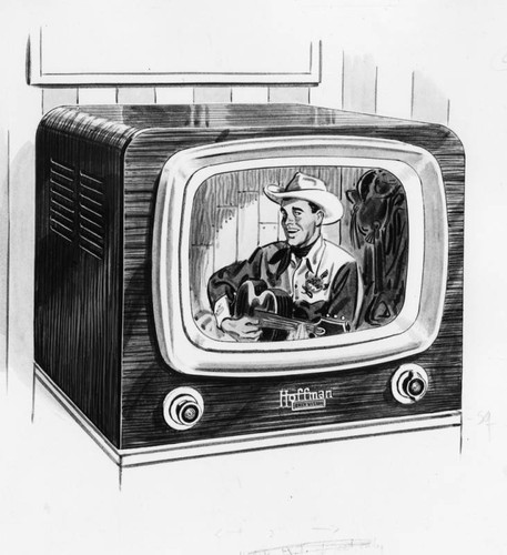 Drawing of a Hoffman tabletop TV