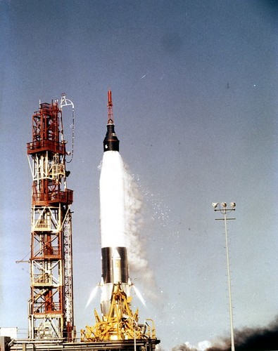 Mercury-Atlas launch--'Mercury binder; 67D; 2-21-61; Mercury launch; Pad 14; frame from [?]ul Rob