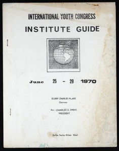 International youth congress, COGIC (35th: 1970), institute guide