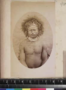 Portrait of man, Port Moresby, Papua New Guinea, ca. 1890