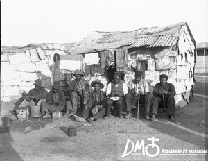 Street scene in a compound, Pretoria, South Africa, ca. 1896-1911